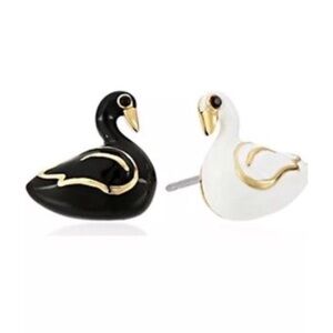 Kate Spade • On Pointe Black & White Swan Earrings
